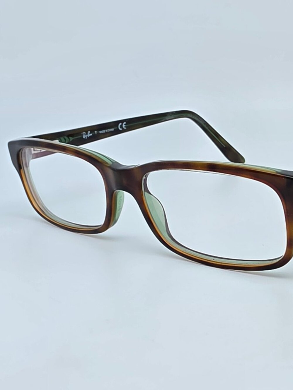 Ray-Ban RB5187 2445 Tortoise on Crystal Green Eyeglasses Frame w/ Flexhinge 50mm